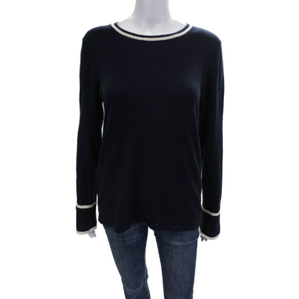 The Cashmere Project Womens Cashmere Pullover Sweater Blue Longsleeve Size L